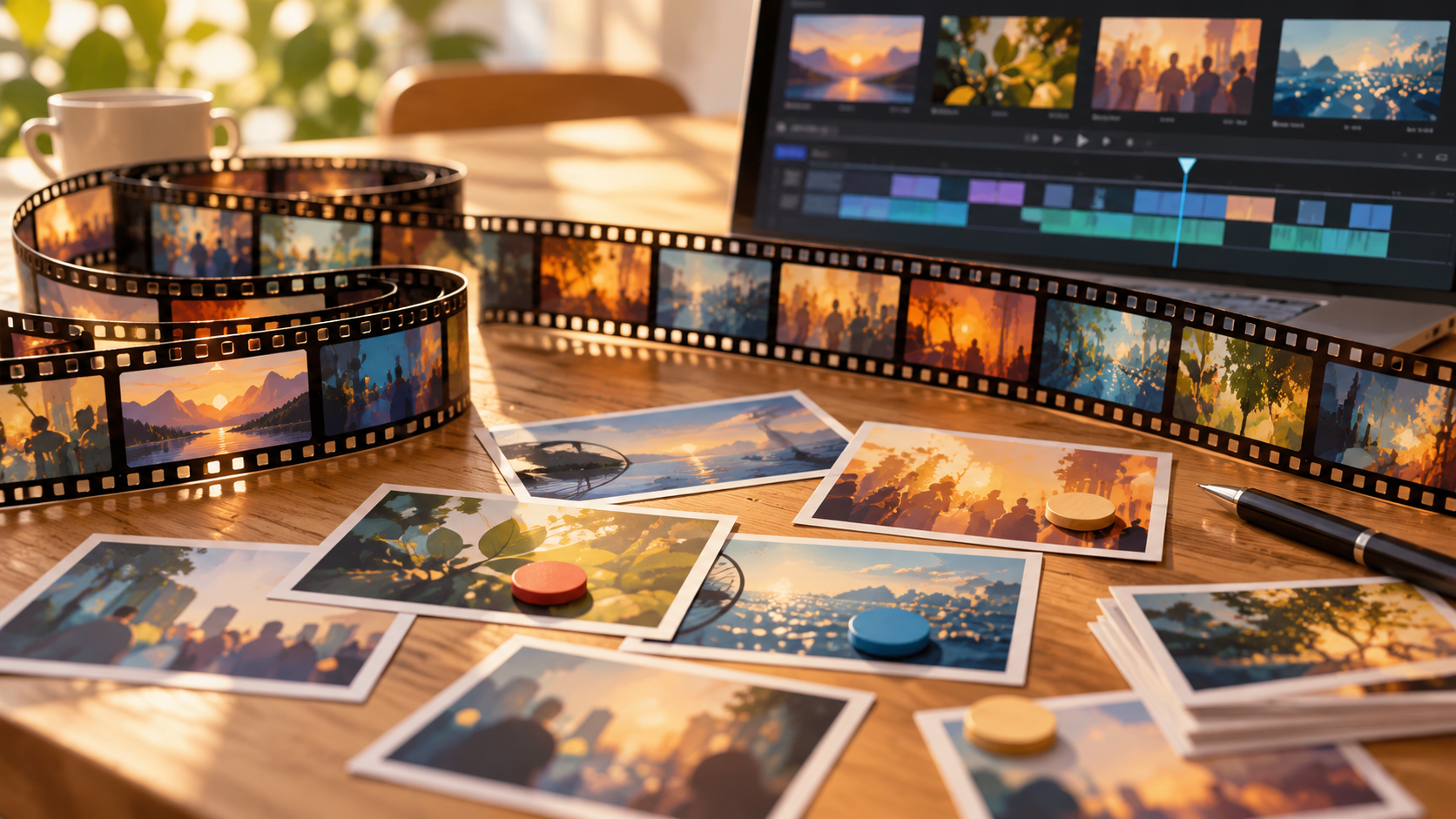 Illustration: Filmszenen auswählen und gemeinsam entscheiden